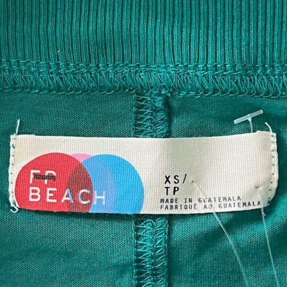 Free People Beach Gemma Mini Off The Shoulder Boho Dress Cadmium Green Size XS - Picture 12 of 14